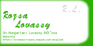 rozsa lovassy business card
